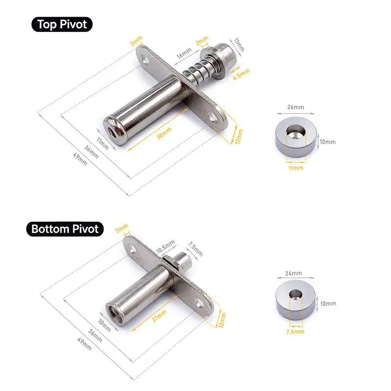 360 Degree Rotation Heavy-Duty Mounting Hardware 1 Set Adjustable Silent for Cabinet Door Installation Home Use