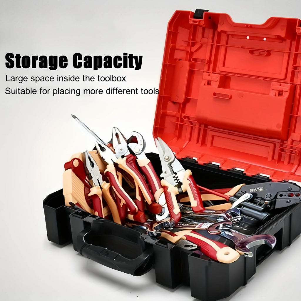1pc Multi Functional Tool Box with Durable Compartment Storage  Suitable for Electricians Carpenters Stacking Storage Boxes