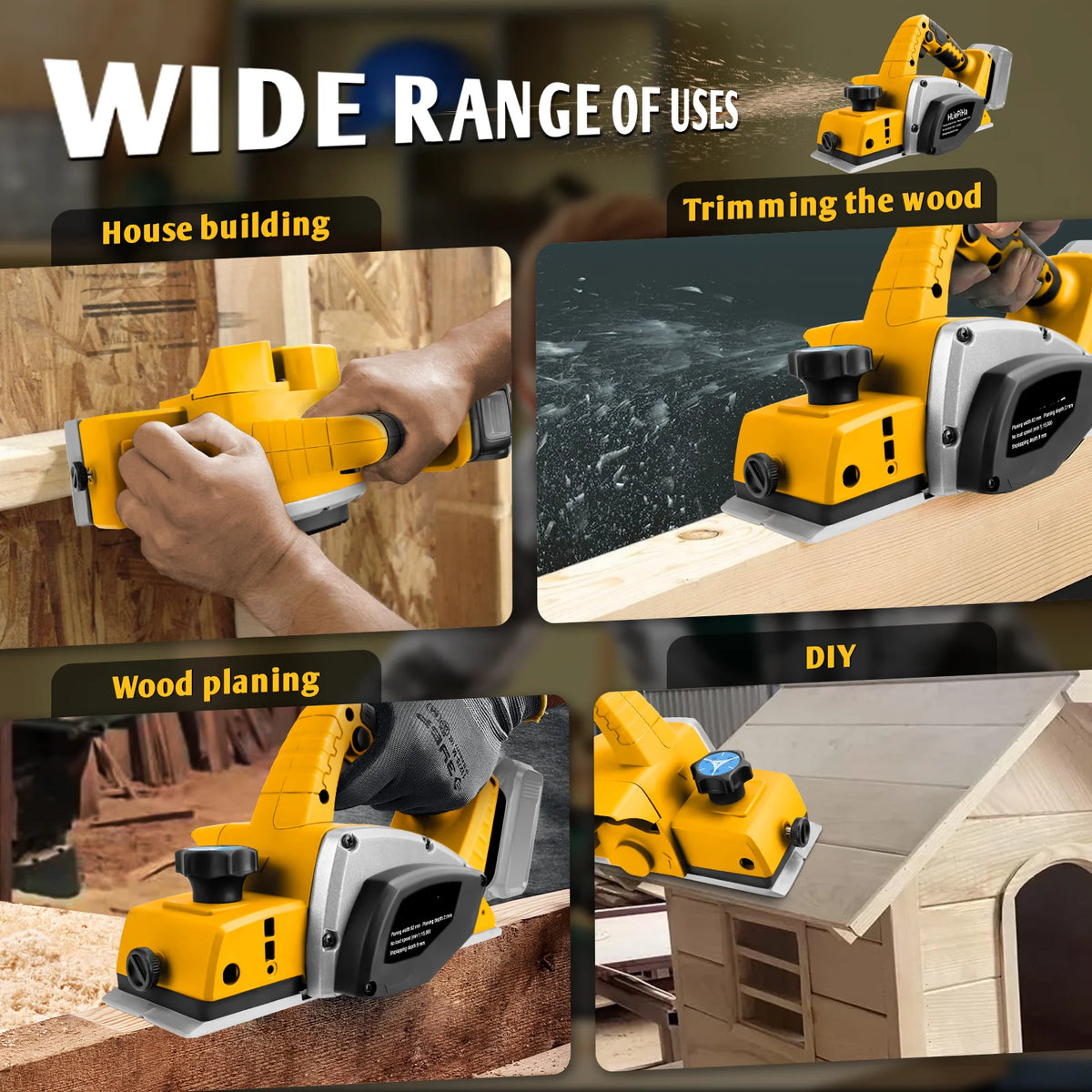 Woodworking Electric Planer High Power Electric Router trimmer Wood Milling Engraving Slotting Power Tools For DeWALT Battery