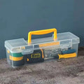Plastic Hardware Tool Storage Box With Handle Tool Organizer Box Transparent Handheld Toolbox Portable Large Capacity Thickened