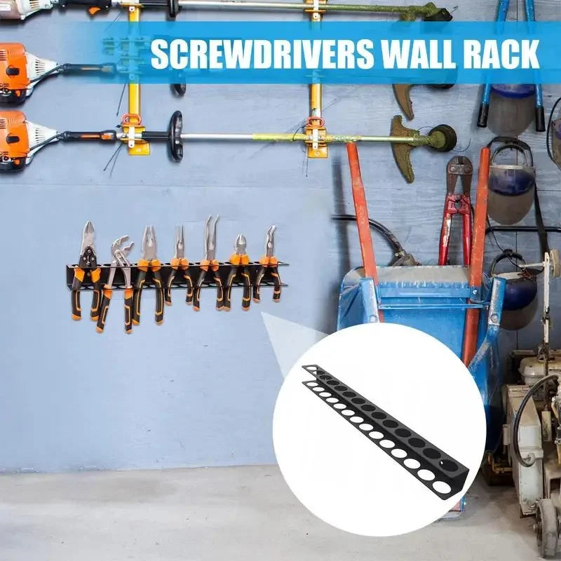 Wall Mounted Heavy Duty Hardware Storage Rack, Screwdriver Pliers Screw Tool Organizer Storage Box for Garage Workshop
