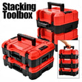 1pc Multi Functional Tool Box with Durable Compartment Storage  Suitable for Electricians Carpenters Stacking Storage Boxes