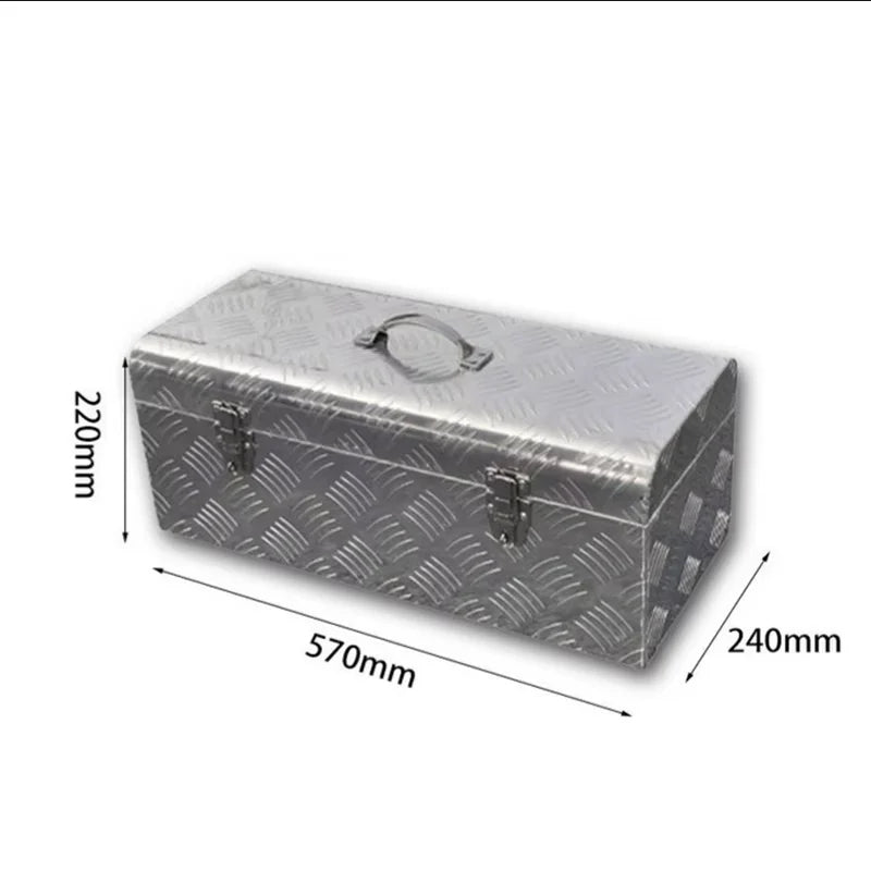 Heavy Duty Aluminum Truck Bed Tool Box Plate Tool Box with Side Handle and Lock Keys Storage Tool Box for PickupTruck Bed