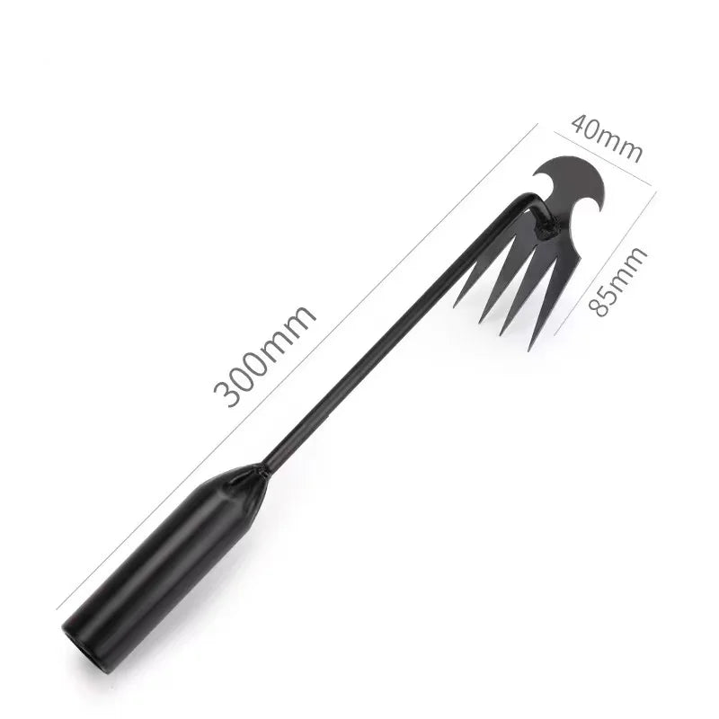 4 Teeths - Multifunctional Hand Weeder for Garden - Durable & Portable Garden Weeding Tool for Vegetable Gardening & Farm Planti