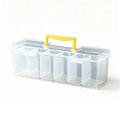 7-Piece Multifunctional Tool Box, Transparent Portable Hardware Tool Box with Handle, Wrench and Screw Parts Organizer, Suitable for Hardware and Also Suitable for Storing Various Jewelry Items