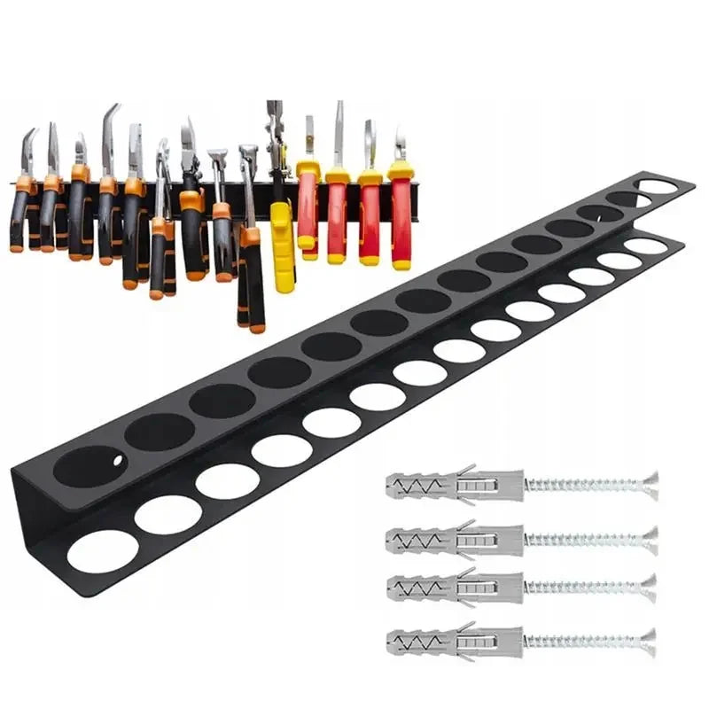 Wall Mounted Heavy Duty Hardware Storage Rack, Screwdriver Pliers Screw Tool Organizer Storage Box for Garage Workshop