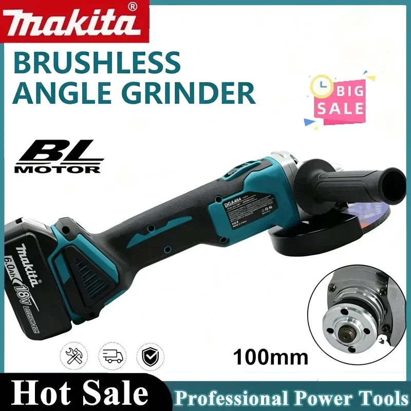 Makita DGA404 18v 100mm Power Tools Grinder Tool Wireless Power Tools Electric Grinder Angle Grinder Brushless Sander Angle