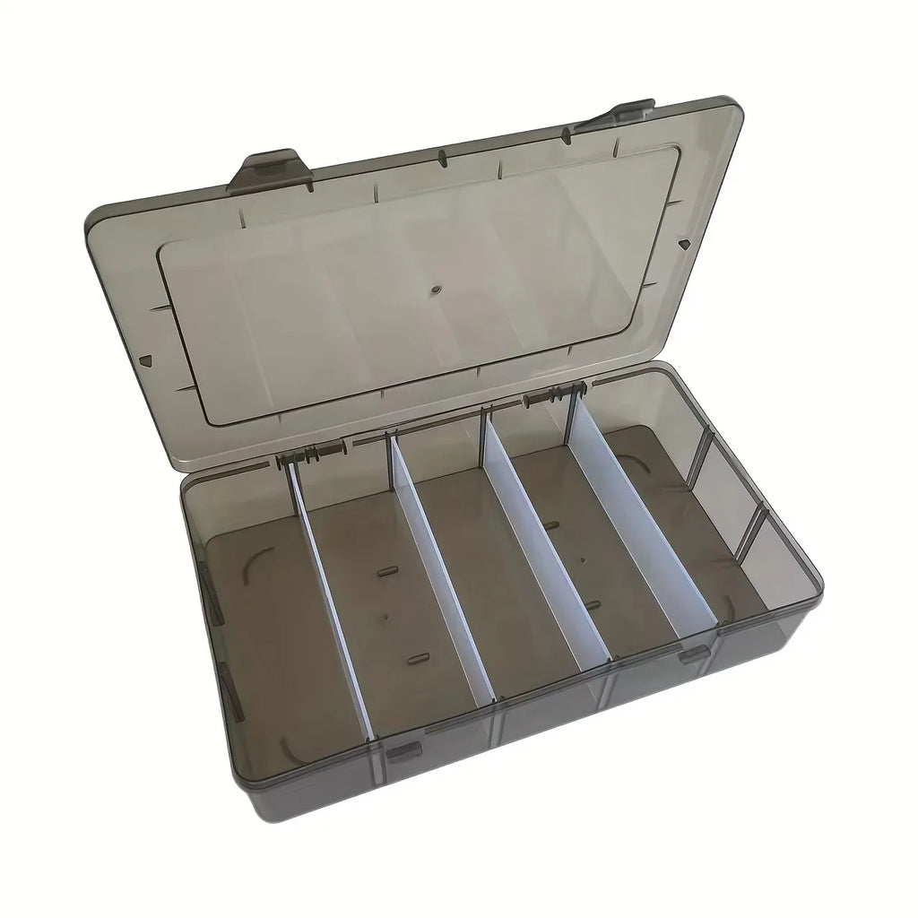 Hardware Tool Storage Box, 5-Compartment Transparent Tool Organizer Box, Screw and Accessory Sorting Box, Household Screw and Wr